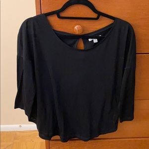 Black shirt with keyhole back